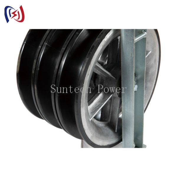 Buy Aluminum Sheave Rubber Lined Conductor Stringing Blocks at wholesale prices
