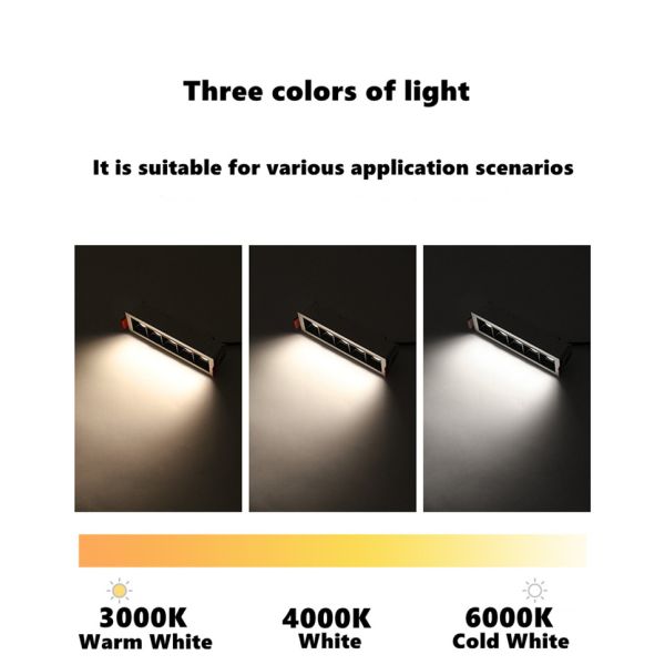 IP55 Ceiling Recessed Led Strip Lighting 7W 10W 2700K-3000K Warm White
