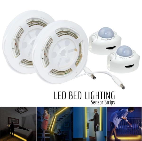 Sensitive Motion Sensor Stick Under Bed LED Motion Sensor Light 2X 1.5M LED
