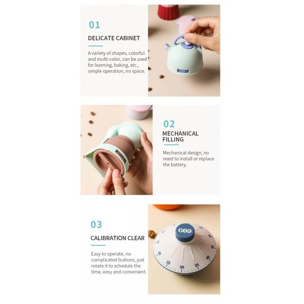 Round Magnet Kitchen Timer , Safe Mini Circle Digital Cooking Timer