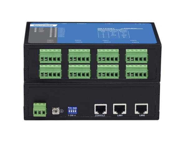 Buy Desktop Mounting 2 Port Serial Server , Ethernet To Serial Server Aluminum Alloy Material at wholesale prices