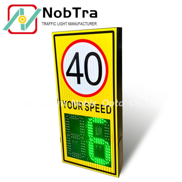Red Green Display Digital Speed Limit Signs with 200 Meters Radar Detection Distance 12watt 15watt Power Consumption