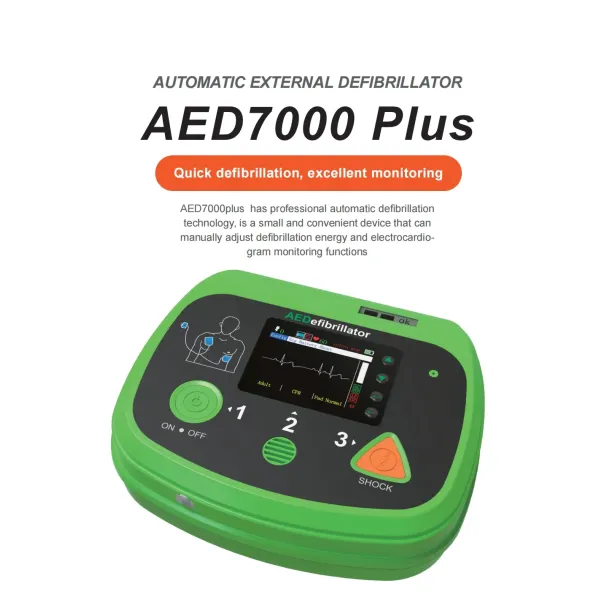 St-A7000plus Color Screen Aed Data Transfer Biphasic Portable Automated External Defibrillator Machine Emergency Equipment