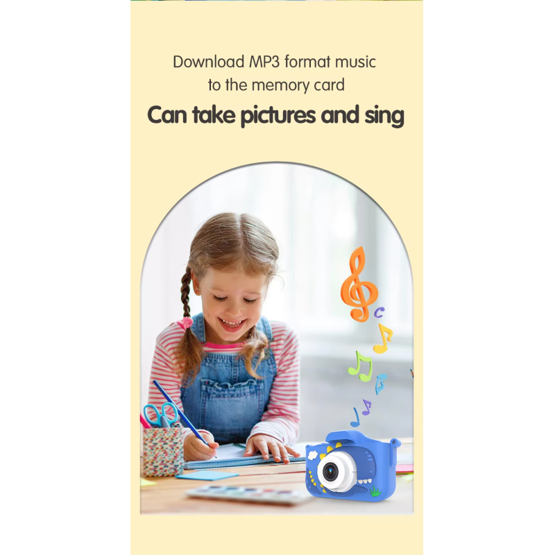 3-12 Years Old Dinosaur Children Camera X13S with Protective Silicone Cover and Pictures on TFT 2.0inch Screen Size