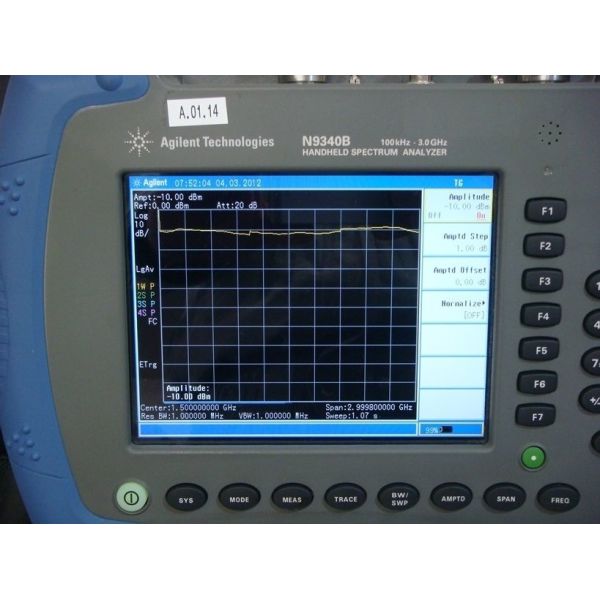 Keysight N9340B Handheld RF Spectrum Analyzer 100 kHz - 3 GHz