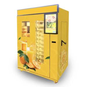 China Automatic Fresh Orange Juice Vending Machine with Sealed Cup Supports Different Currencies SDK Function on sale