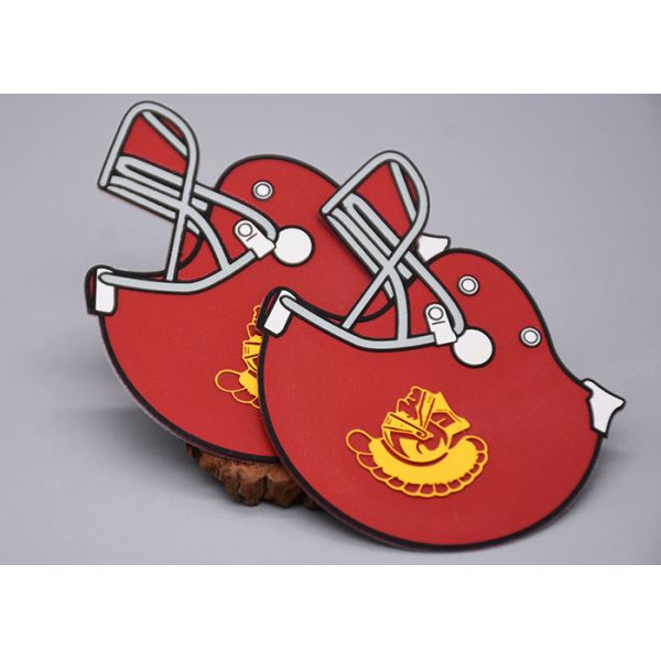 Soft Ultrasonic Cut Silicone Rubber Patch With Flat Printing Logo